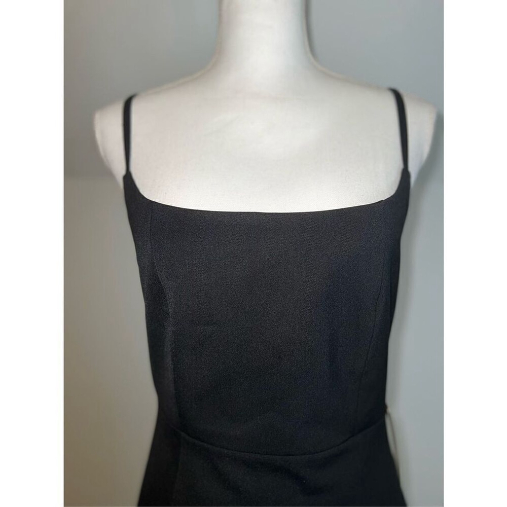 Anthropologie Chic Black Sexy Scoop-Neck Midi Party Dress 4 - Picture 5 of 11